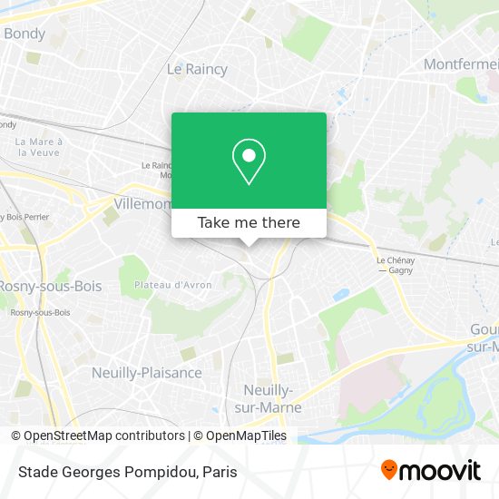 Stade Georges Pompidou map