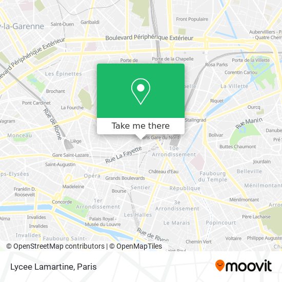 how to get to lycee lamartine in paris by metro bus train light rail or rer