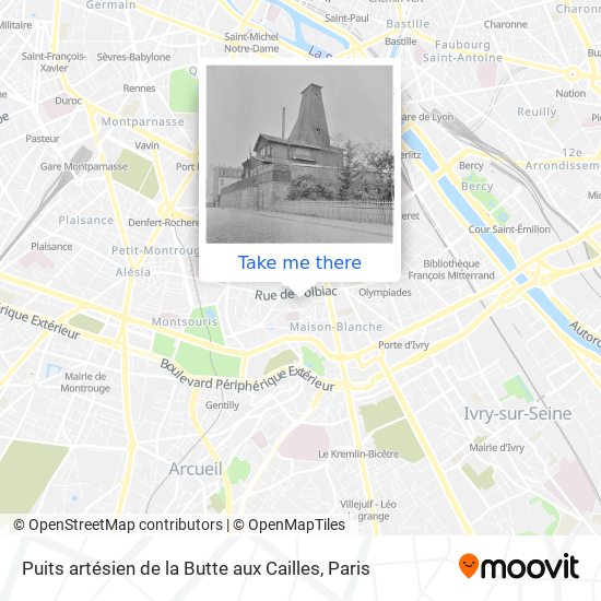 Puits artésien de la Butte aux Cailles map