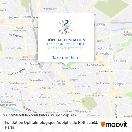 Mapa Fondation Ophtalmologique Adolphe de Rothschild