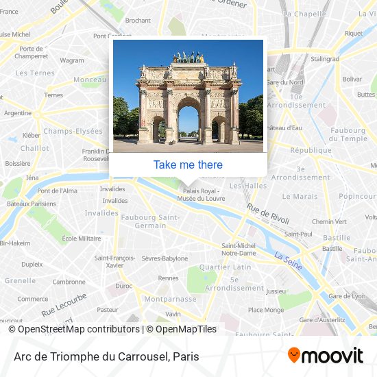 Mapa Arc de Triomphe du Carrousel