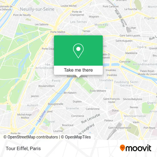 Tour Eiffel map