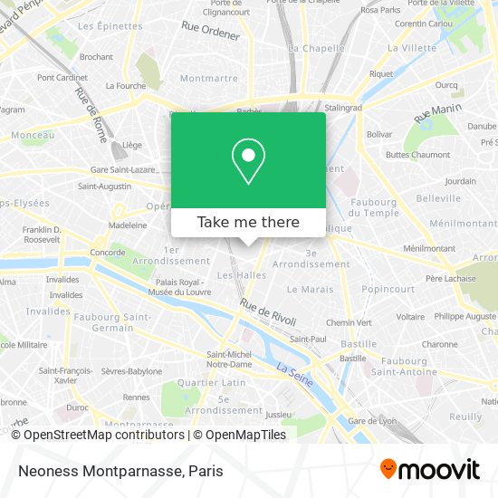 Mapa Neoness Montparnasse