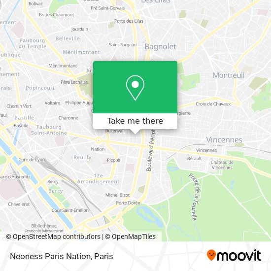Neoness Paris Nation map
