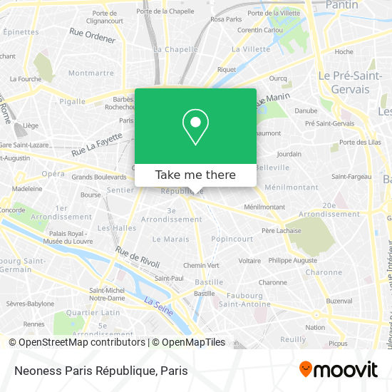 Neoness Paris République map