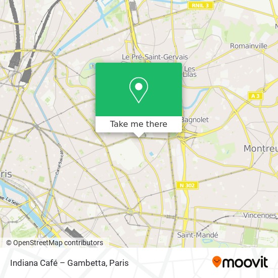 Indiana Café – Gambetta map