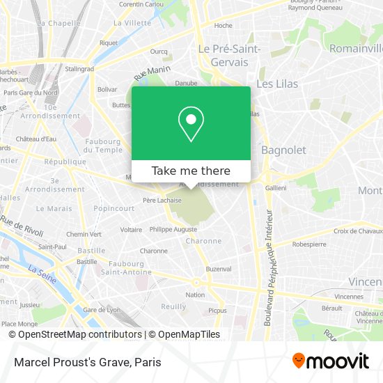 Mapa Marcel Proust's Grave