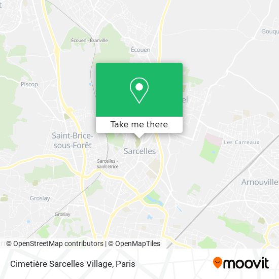 Cimetière Sarcelles Village map