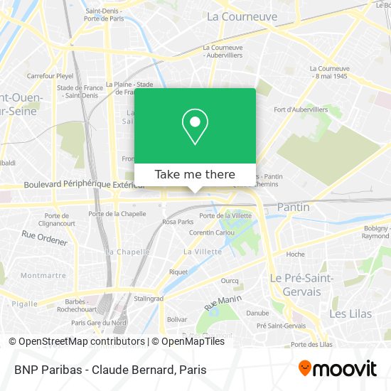 BNP Paribas - Claude Bernard map