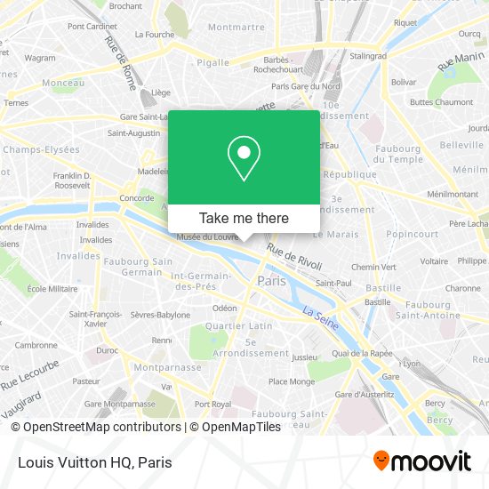 Mapa Louis Vuitton HQ