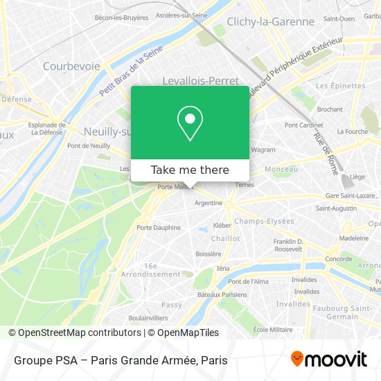 Groupe PSA – Paris Grande Armée map