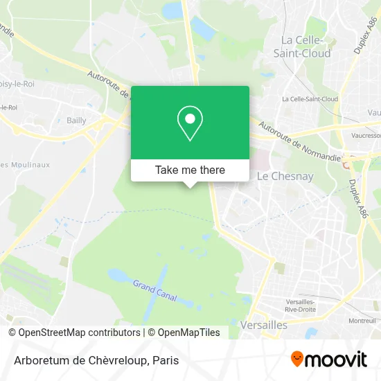 Arboretum de Chèvreloup map