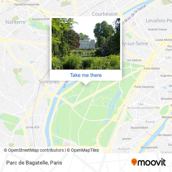 Parc de Bagatelle map