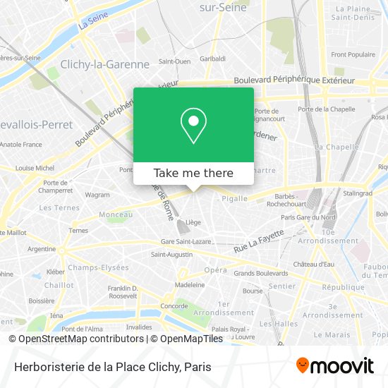 Mapa Herboristerie de la Place Clichy