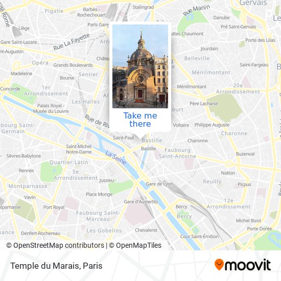 Temple du Marais map