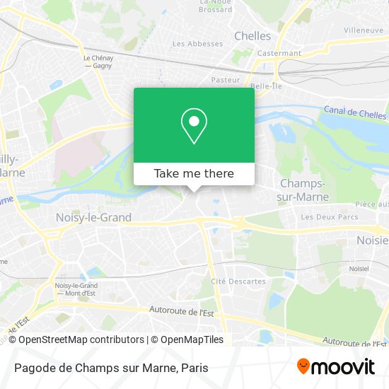 Mapa Pagode de Champs sur Marne