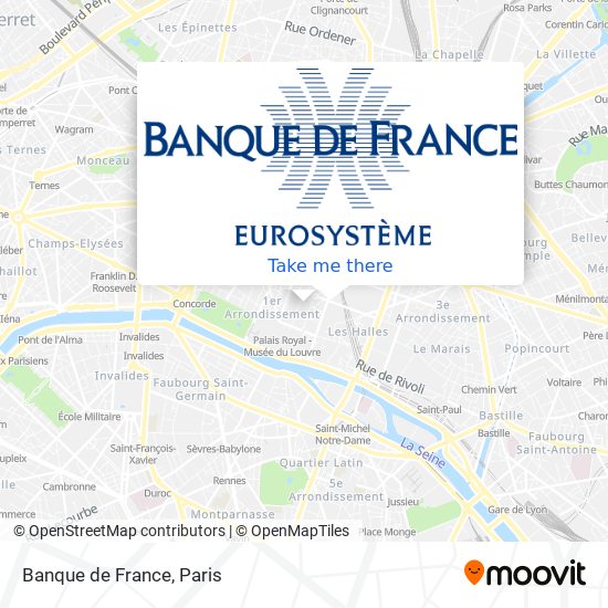 Mapa Banque de France