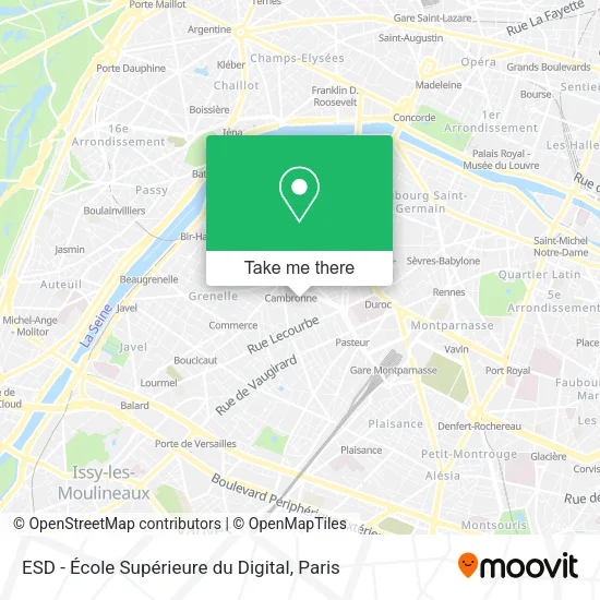 ESD - École Supérieure du Digital map