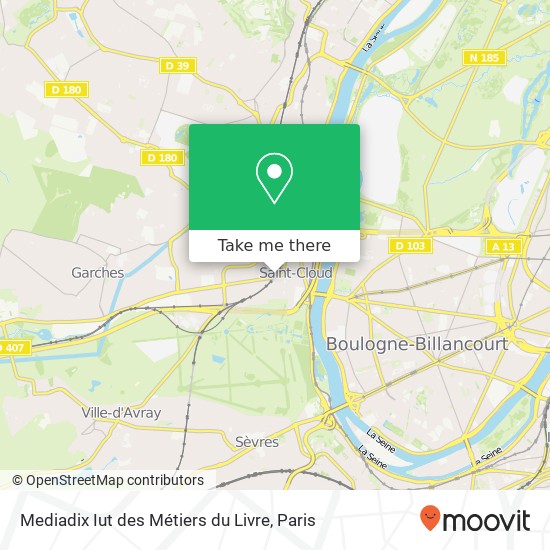 Mediadix Iut des Métiers du Livre map