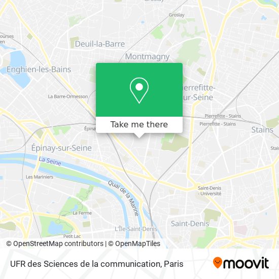 UFR des Sciences de la communication map