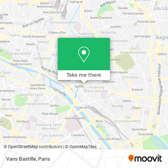 Mapa Vans Bastille