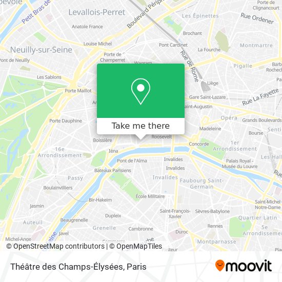 How to get to Th tre des Champs lys es in Paris by Metro Bus