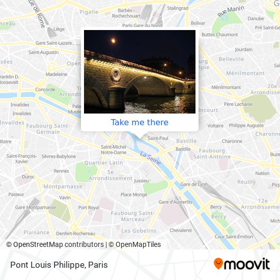 Mapa Pont Louis Philippe