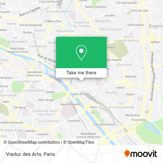 Viaduc des Arts map