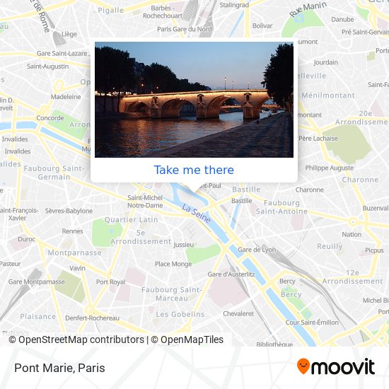 Mapa Pont Marie