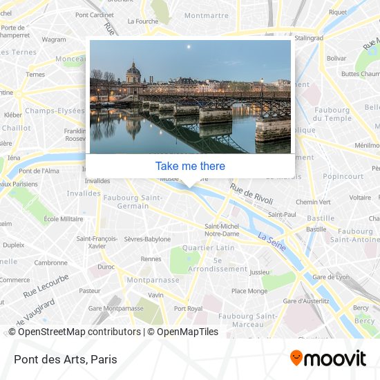 Pont des Arts map