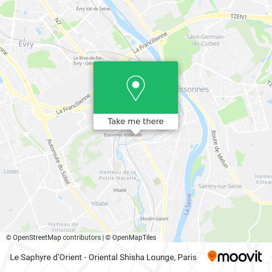 Le Saphyre d'Orient - Oriental Shisha Lounge map