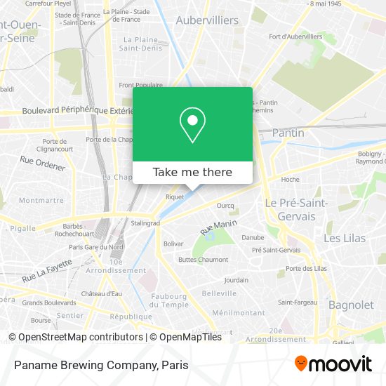 Mapa Paname Brewing Company