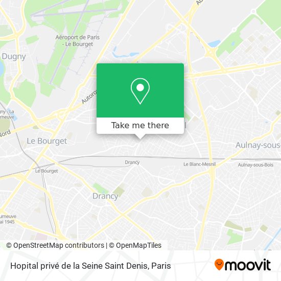 Hopital privé de la Seine Saint Denis map
