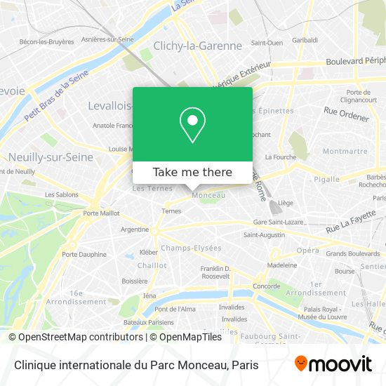 Clinique internationale du Parc Monceau map