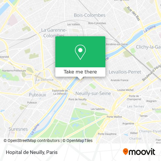 Mapa Hopital de Neuilly