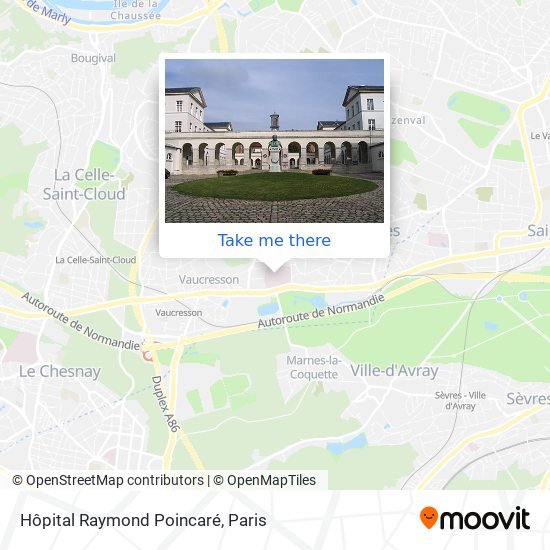 Mapa Hôpital Raymond Poincaré