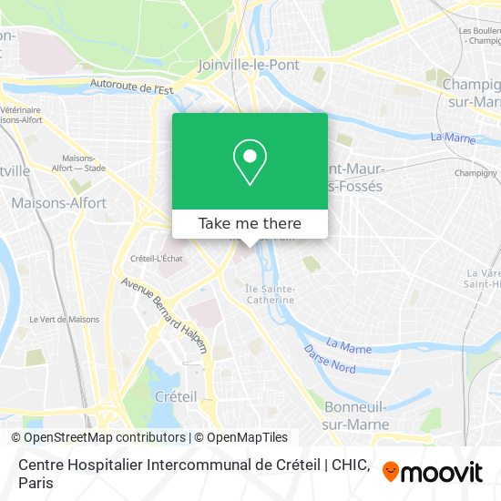 Centre Hospitalier Intercommunal de Créteil | CHIC map