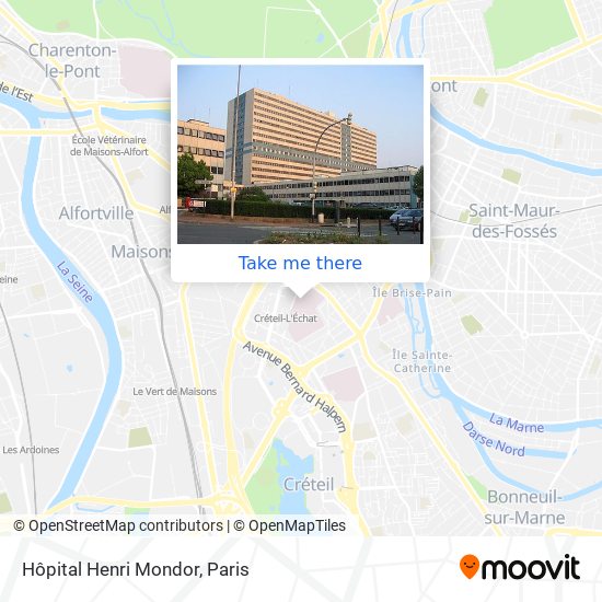 Hôpital Henri Mondor map