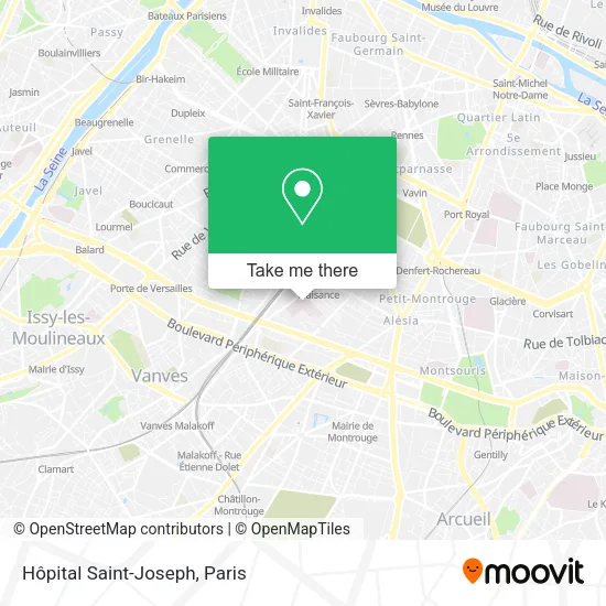 Mapa Hôpital Saint-Joseph