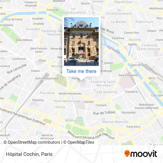 Mapa Hôpital Cochin
