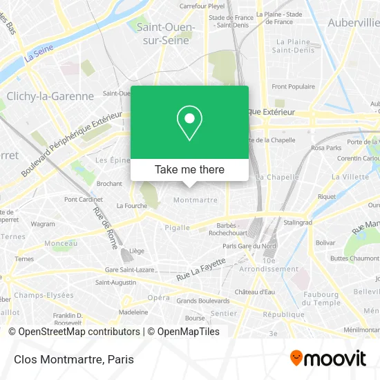 Clos Montmartre map