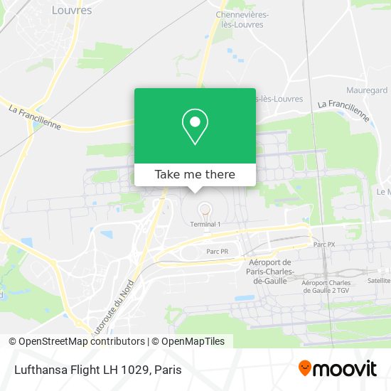 Lufthansa Flight LH 1029 map