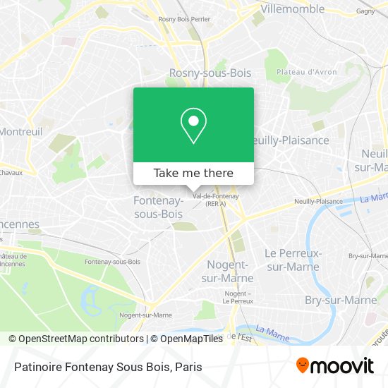 Patinoire Fontenay Sous Bois map