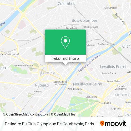 Mapa Patinoire Du Club Olympique De Courbevoie