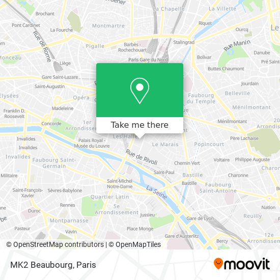 Mapa MK2 Beaubourg