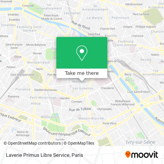 Laverie Primus Libre Service map