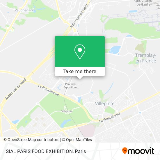 SIAL PARIS FOOD EXHIBITION map