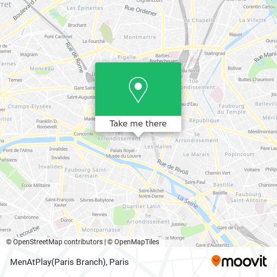 Mapa MenAtPlay(Paris Branch)