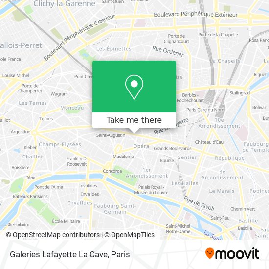 Mapa Galeries Lafayette La Cave