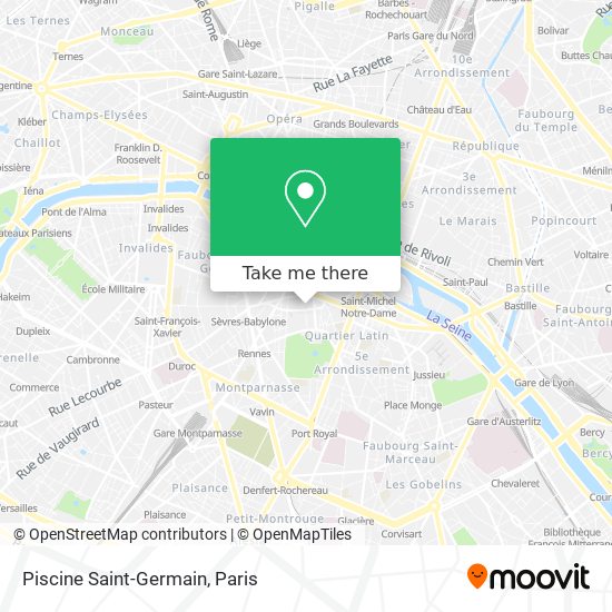 Mapa Piscine Saint-Germain
